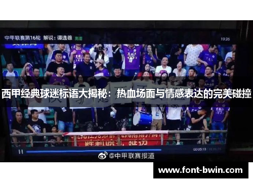 西甲经典球迷标语大揭秘：热血场面与情感表达的完美碰撞